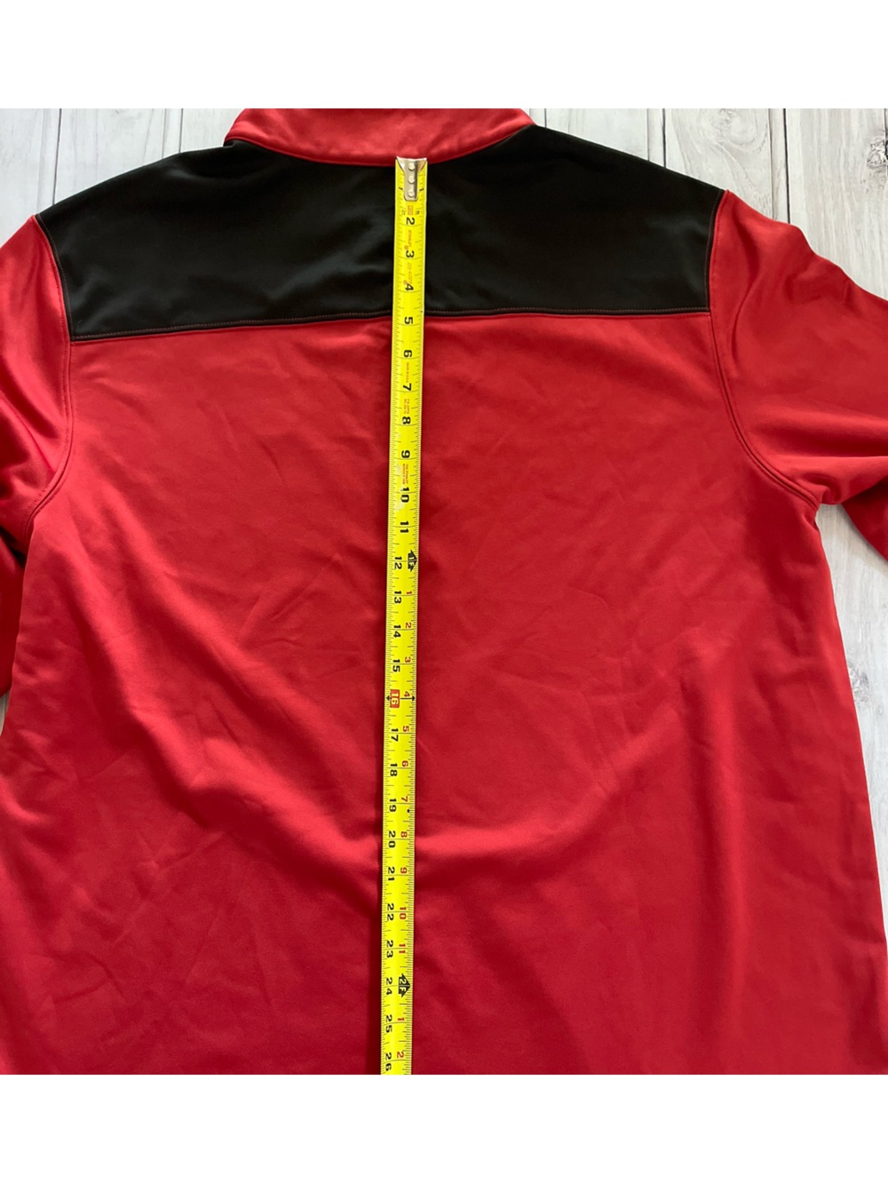 Men’s NFL team apparel Arizona Cardinals red black 1/4 zip jacket shirt. 2XL - Picture 12 of 12